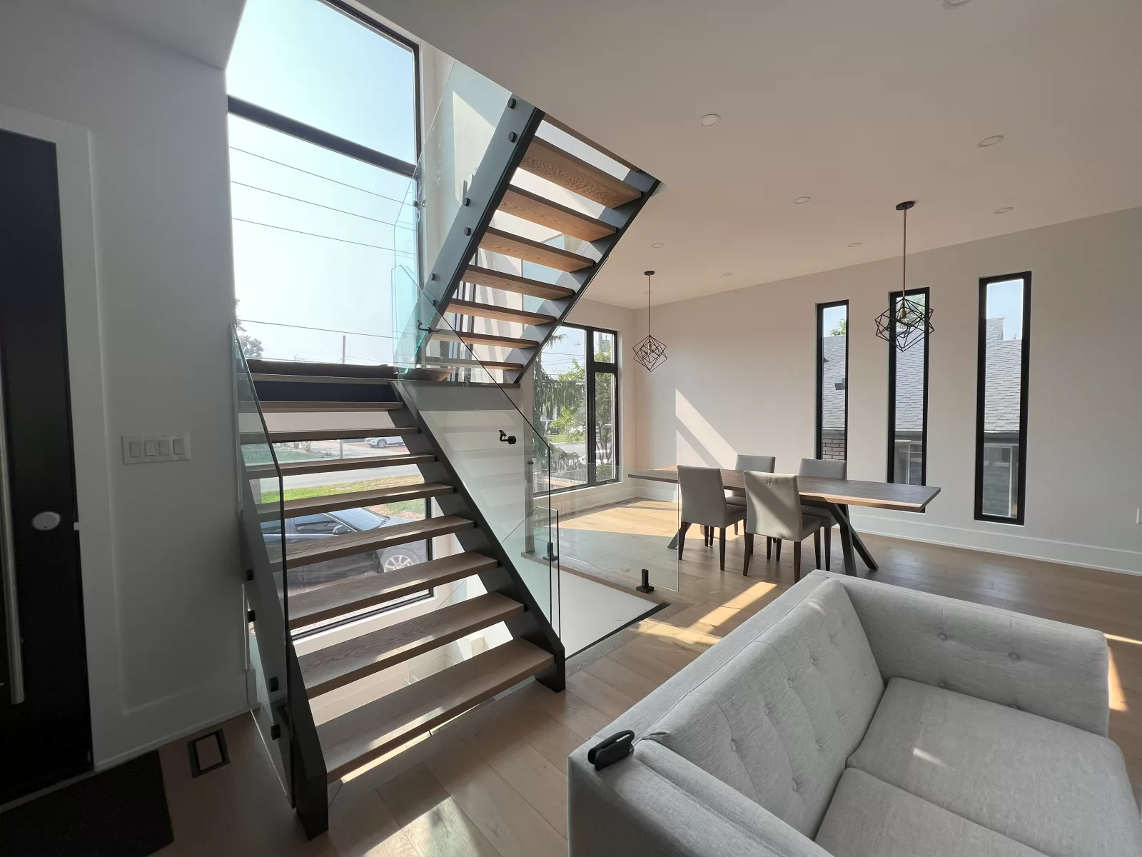 Architectural window film installed on a commercial facade