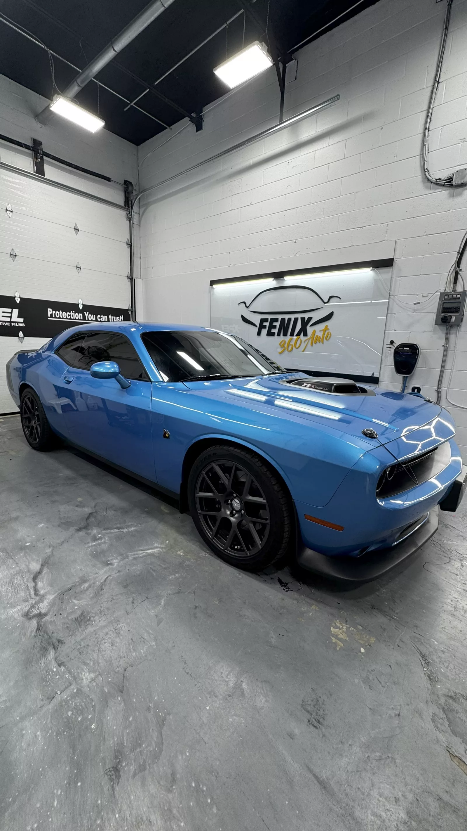 Window tinting installation with deep ceramic finish