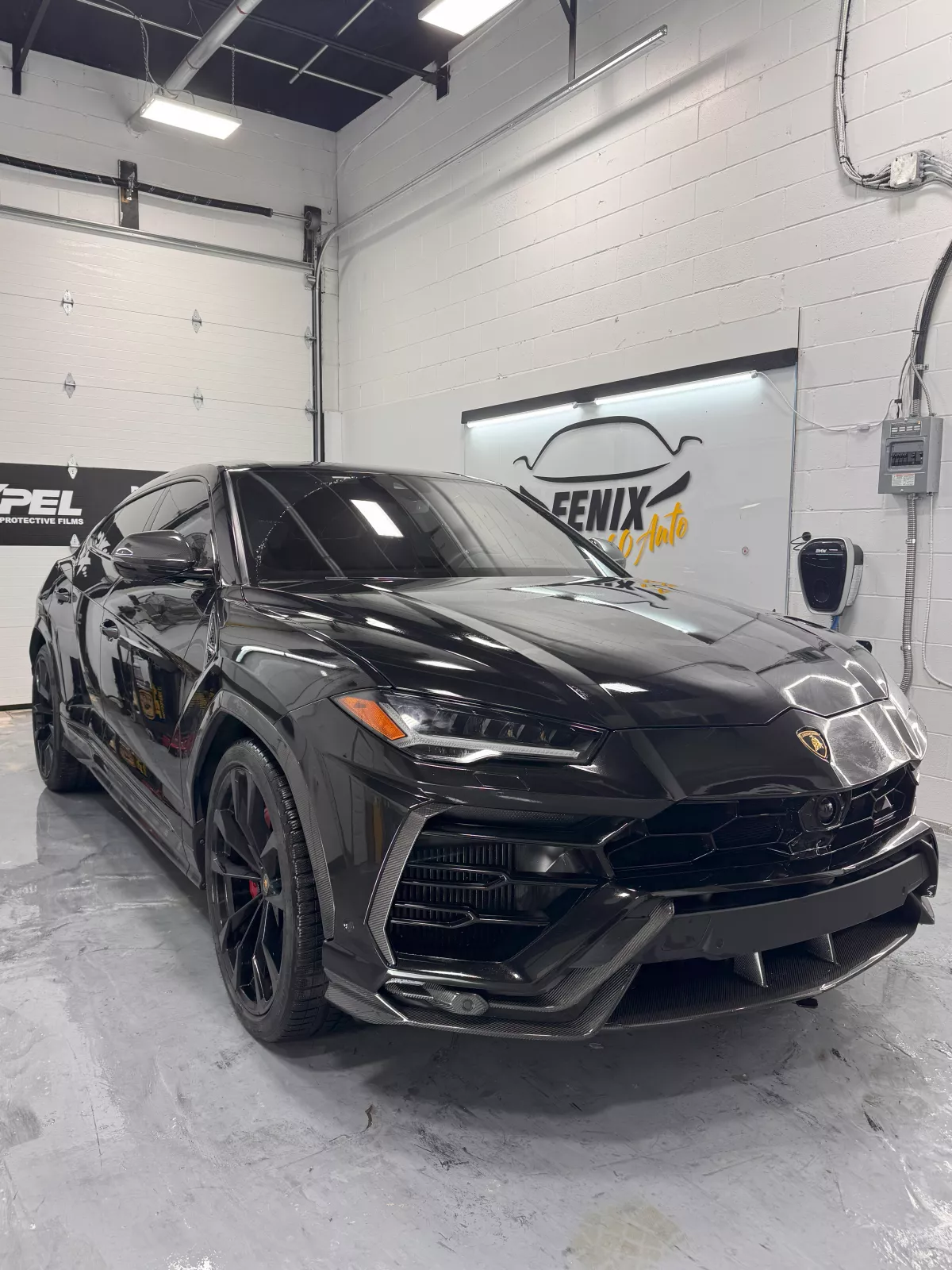 Architectural film finish with clean reflective look