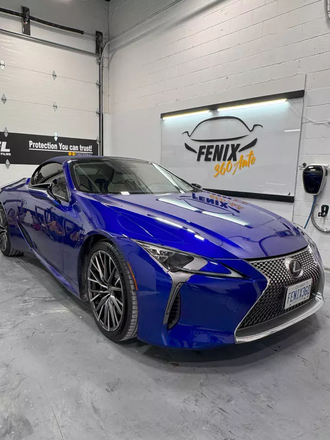 Precision-cut paint protection film detail view